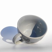 Porcelanowa filiżanka w serduszka w panterkę - pocichutku.pl