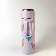 Termos 500 ml z sitkiem - kolorowe kury w jasnych radosnych kolorach - pocicutku.pl
