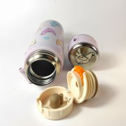 Termos 500 ml z sitkiem - kolorowe kury w jasnych radosnych kolorach - pocicutku.pl